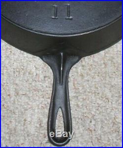 Wagner Ware Cast Iron Skillet Sidney Script #11 With Erie Ghost (htf)