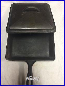 Wagner Ware Cast Iron Square Skillet With Lid- Rare