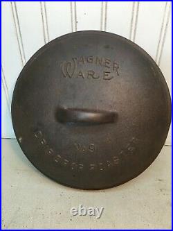 Wagner Ware No. 9 Drip Drop Round Roaster Dutch Oven Pot Cast Iron