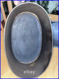 Wagner Ware O No. 4 Cast Iron Oval Roaster With Lid Dutch Oven 1920's Rare 15