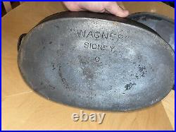 Wagner Ware O No. 4 Cast Iron Oval Roaster With Lid Dutch Oven 1920's Rare 15