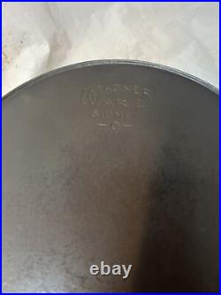 Wagner Ware Sidney -0- #10 Cast Iron Skillet withHeat Ring #1060 C