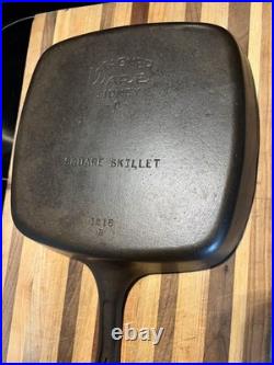 Wagner Ware Sidney -0- Cast Iron 9.5 Square Skillet #1218