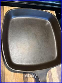 Wagner Ware Sidney -0- Cast Iron 9.5 Square Skillet #1218