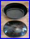 Wagner Ware Sidney #9 Drip Drop Oval Roaster 1289 A withLid Excellent Condition