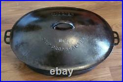 Wagner Ware Sidney #9 Drip Drop Oval Roaster 1289 A withLid Excellent Condition