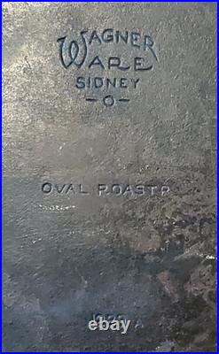 Wagner Ware Sidney #9 Drip Drop Oval Roaster 1289 A withLid Excellent Condition