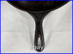 Wagner Ware Sidney O #10 Cast Iron Skillet 1060A Double Spout Frying Pan
