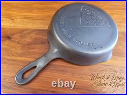 Wagner Ware Sidney O #3 Vintage Restored Cast Iron Skillet Pie Logo 1053