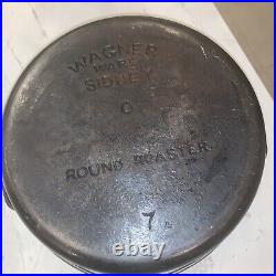 Wagner Ware Sidney O 7 Cast Iron Round Roaster Kettle