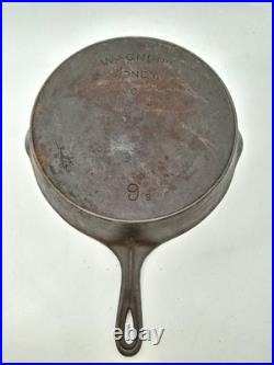 Wagner Ware Sidney -O- #9 Cast Iron Skillet Double Spouts