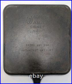 Wagner Ware Sidney O Bacon and Egg Breakfast Skillet Cast Iron #1101 A