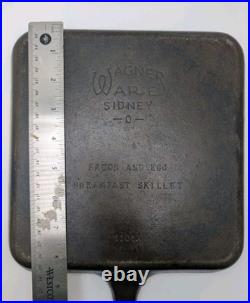 Wagner Ware Sidney O Bacon and Egg Breakfast Skillet Cast Iron #1101 A