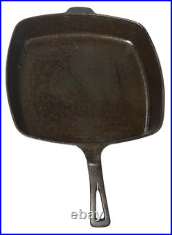Wagner Ware Sidney -O- Cast Iron 11-1/4 Square Skillet 1220 Seasoned Lays Flat