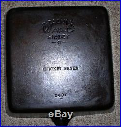 Wagner Ware Sidney-o- Cast Iron Square Chicken Fryer #1400