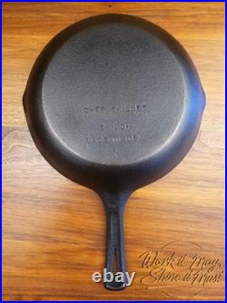 Wagner Ware Vintage Restored Cast Iron 9 inch Chef Skillet Made in USA (X)