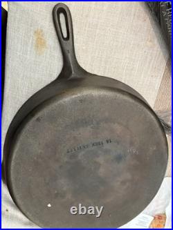 Wagner Ware Vintage Unmarked 14 Cast Iron Skillet #12 B