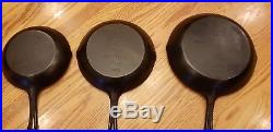 Wagner Ware cast iron Chef skillet set