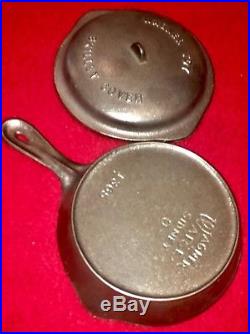 Wagner Ware cast iron Toy / Salesman Skillet and Cover