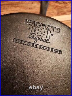 Wagner's 1891 Original #12 Skillet, 13-3/8 Inch, MIUSA, Cleaned & Seasoned