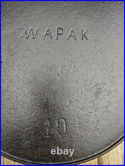 Wapak #10 Cast Iron Skillet Erie 716 Ghost Mark