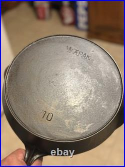 Wapak #10 cast iron skillet Has Been ^RESTORED! PLEASE READ DESCRIPTION