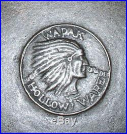Wapak #9 Cast Iron Indian Head Skillet Circa 1903-1926