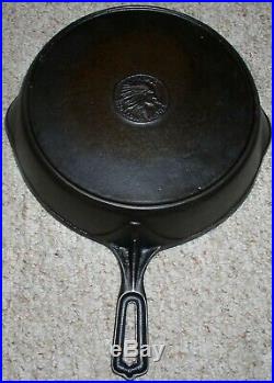 Wapak #9 Cast Iron Indian Head Skillet Circa 1903-1926