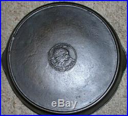 Wapak #9 Cast Iron Indian Head Skillet Circa 1903-1926