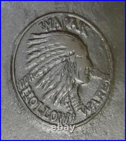 Wapak #9 Indian Chief Logo Cast Iron Skillet