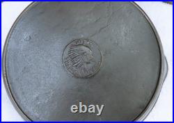 Wapak #9 Indian Chief Logo Cast Iron Skillet