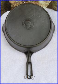 Wapak #9 Indian Chief Logo Cast Iron Skillet
