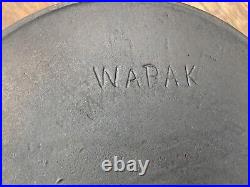 Wapak Cast Iron #7 Skillet with Erie and Shield Markers Mark Ghost Marks