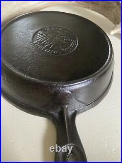 Wapak Indian Head Hollow Ware Cast Iron Skillet #3 (collector Quality)