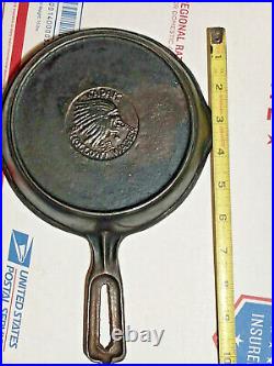 Wapak Indian Head Hollow Ware Cast Iron Skillet #3 (collector Quality)