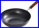 Yoshikawa Iron Frying Pan with Wooden Handle, 30cm, 4.6L, Simple Design, YJ235